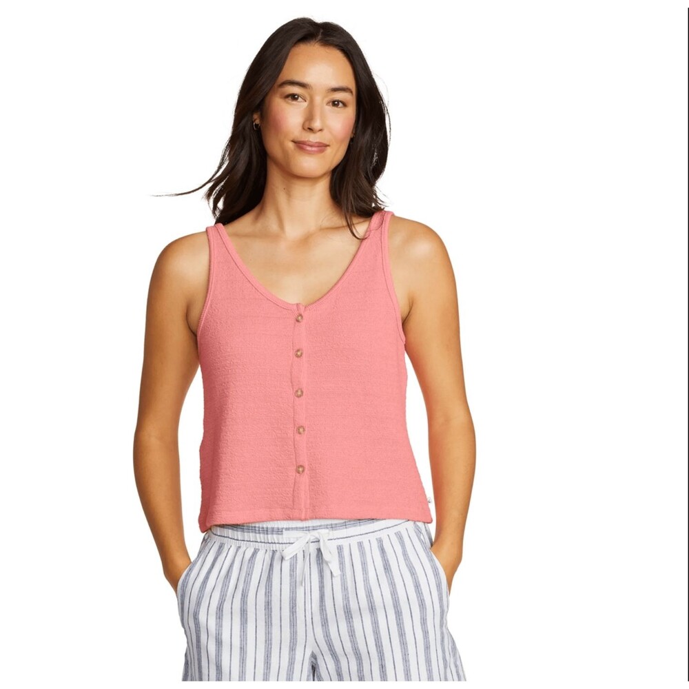 NWT Eddie XL Bauer Women's Beachy Slub Tank Pink